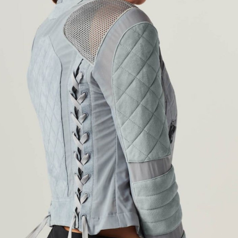 Suede Mesh Moto